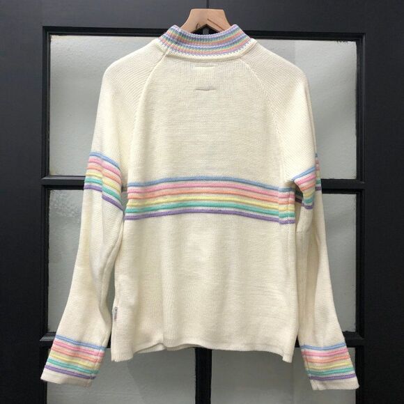 New UNIF Cream & Pastel Stripe Prisma Sweater - XS - Picture 7 of 8